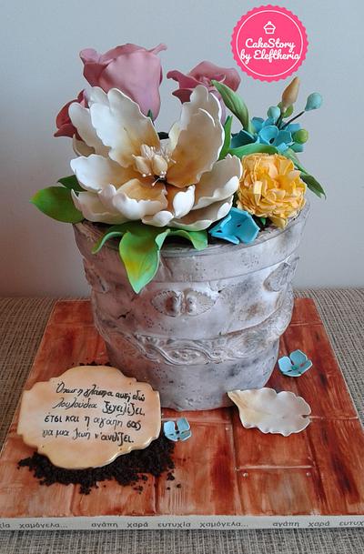 Flower pot cake - Cake by Eleftheria Tarrou