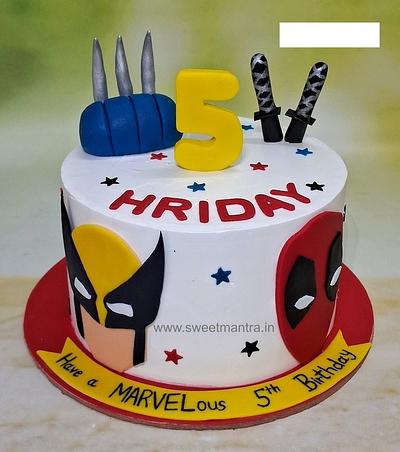 Wolverine and Deadpool cake - Cake by Sweet Mantra Homemade Customized Cakes Pune