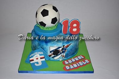 Soccer cake Sampdoria - Cake by Daria Albanese