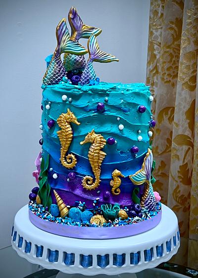 Mermaid cake - Cake by The Elusive Cake Company