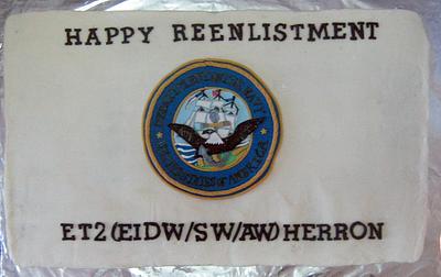 Military reenlistment - Cake by Anchored in Cake