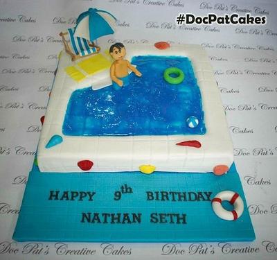 Pool Themed Cake - Cake by Doc Pat
