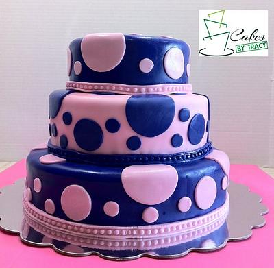Pink & Purple Baby Shower Cake - Cake by Tracy