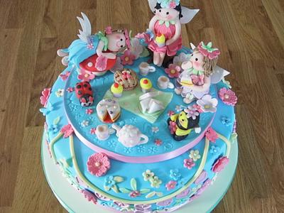 Fairy Tea Party. - Cake by Karen's Cakes And Bakes.