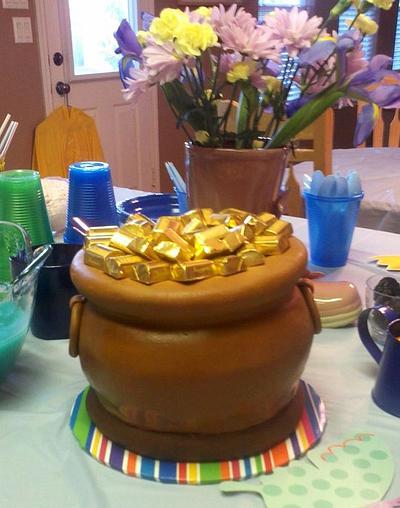 Pot of Rainbow Gold - Cake by Terri Coleman