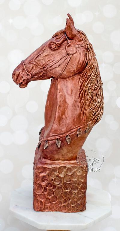 Horse bust .. - Cake by Hima bindu