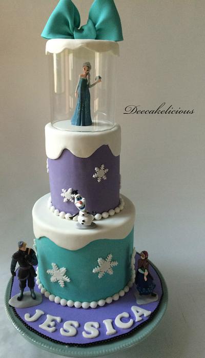 Teal & Lavender Frozen! - Cake by Deepa Shiva - Deecakelicious