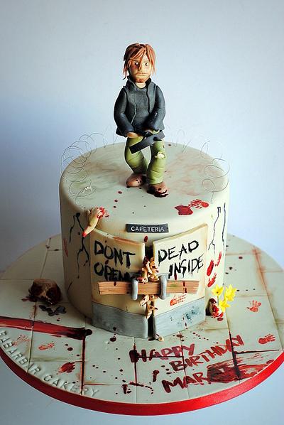 Bloody cake! The walking dead themes cake - Cake by Rabarbar_cakery