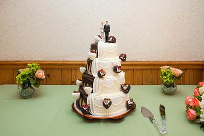 Tony & Nicole's Wedding Cake - Cake by Cakes By Kristi