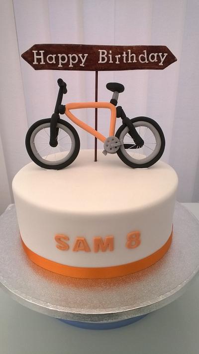 Sam's New Birthday Bike - Cake by Combe Cakes