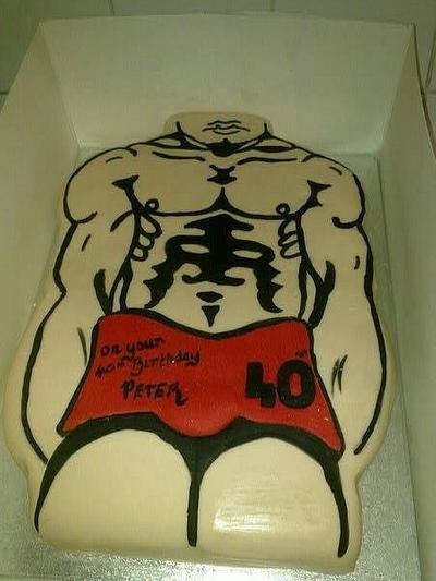 Muscle man - Cake by Jivealive