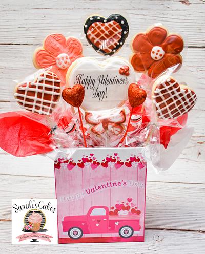 Valentine's Cookie Bouquet  - Cake by Sarah's Cakes