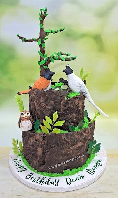 Birds cake - Cake by Sweet Mantra Homemade Customized Cakes Pune
