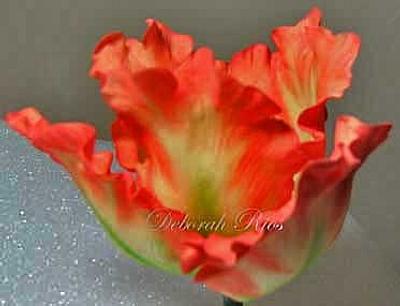 Gumpaste parrot tulip - Cake by Sugared Inspirations by Debbie