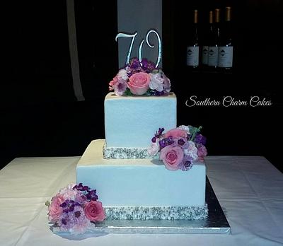 Sweet 70 - Cake by Michelle - Southern Charm Cakes