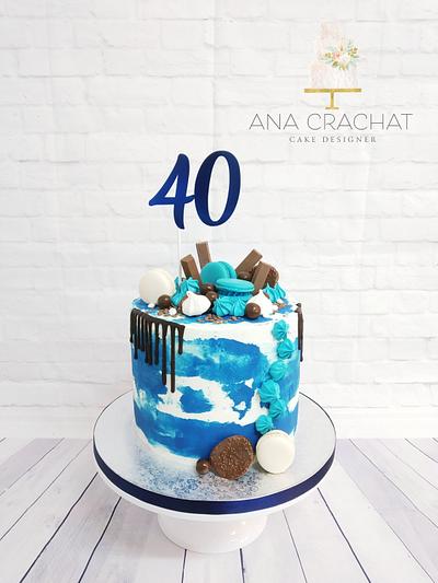 40th birthday cake - Cake by Ana Crachat Cake Designer 