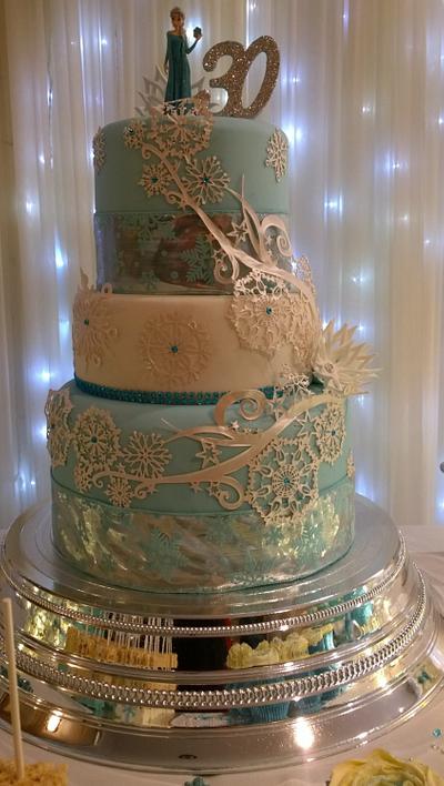 Frozen Cake and dessert table - Cake by Wanda55