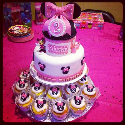 Gianna's Minnie Mouse Birthday Cake - Cake by DeliciousCreations