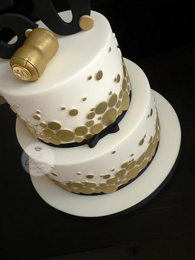 Champagne themed 50th birthday cake - Cake by Isabelle Bambridge