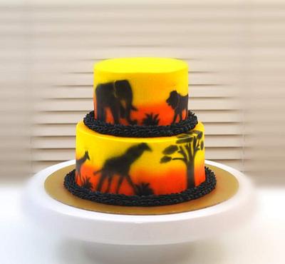 Silhouette Images of Jungle  - Cake by Shilpa Kerkar