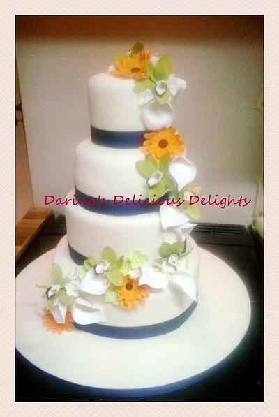 Floral Wedding Cake - Cake by Darina