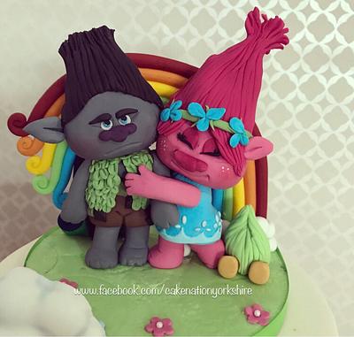 Branch and poppy from trolls cake topper  - Cake by Cake Nation