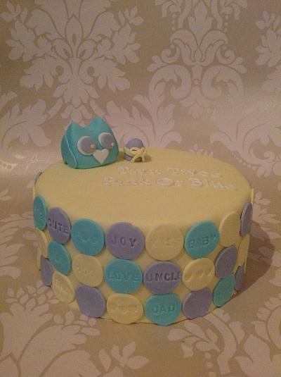 Twit Twoo Pink or Blue - Cake by The Sweetest Things Couture Cakes
