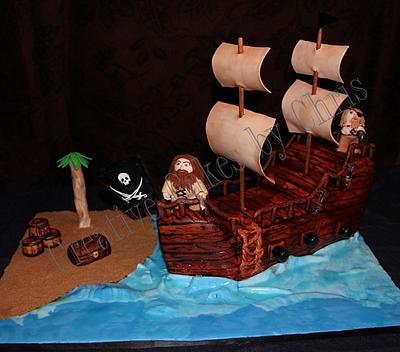 3-D Pirate Ship - Cake by Creative Cakes by Chris