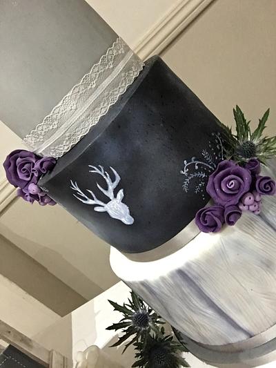Chalkboard wedding cake  - Cake by Missyclairescakes