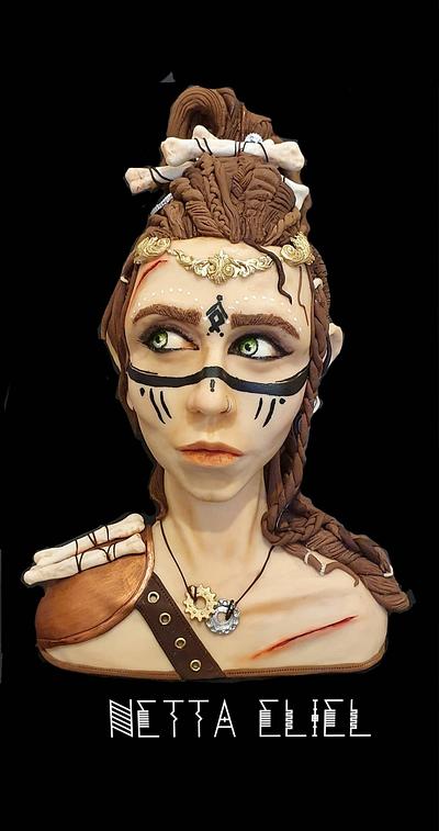 female viking warrior - Cake by Netta