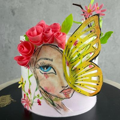Butterfly face!! - Cake by Ruchi Narang