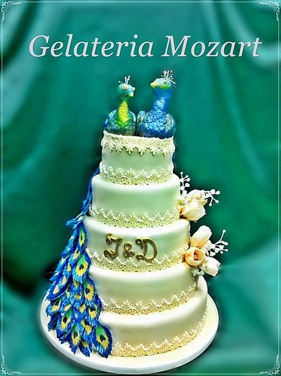 Peacocks - Cake by Gelateria Mozart 