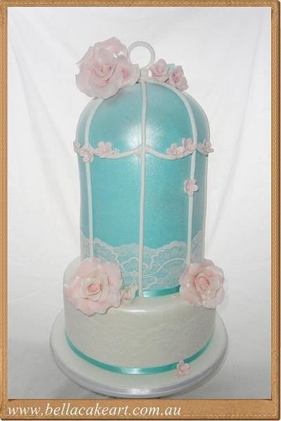 Birdcage wedding or special occasion cake - Cake by Bella Cake Art