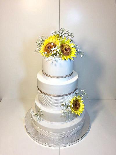Wedding with sunflowers - Cake by Frufi