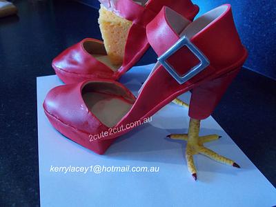 Chicken feet high heels - Cake by Kerry Lacey