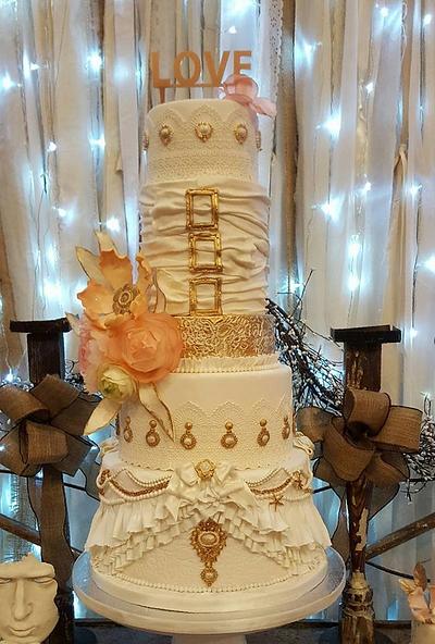 Modern and Romantic Wedding Cake - Cake by Sandrascakes