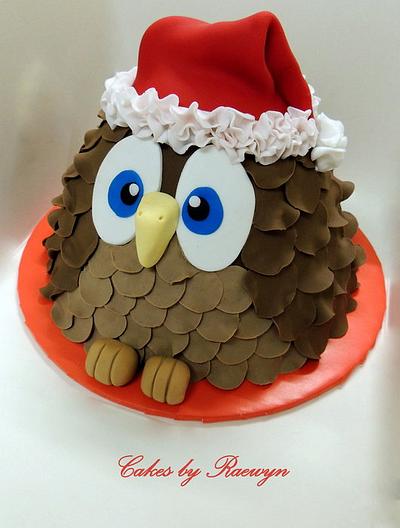 Lil Christmas Owl - Cake by Raewyn Read Cake Design