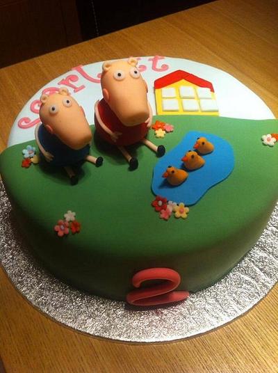Peppa Pig and George birthday cake - Cake by HeatherBlossomCakes
