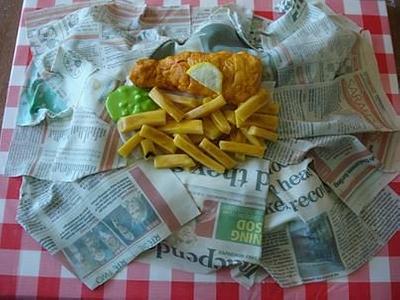 traditional fish and chips - Cake by TheCakemanDulwich