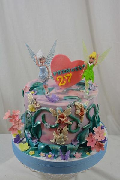 Tinker Bell and Periwinkle Cake - Cake by Sugarpixy