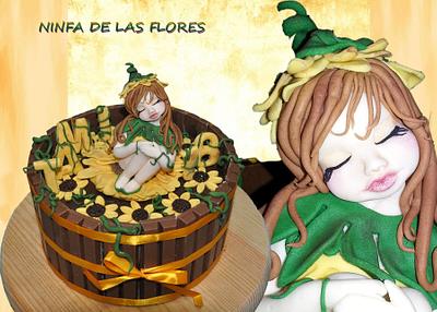 Ninfa de las flores - Cake by vanesa arias