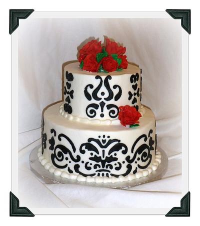 Elegant two tiered cake - Cake by Julie Riley