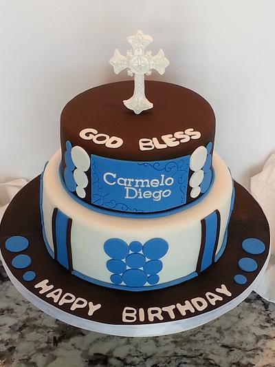 DUAL CELEBRATION COMMUNION AND BIRTHDAY CAKE - Cake by Enza - Sweet-E