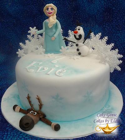 Frozen Inspired Cake - Cake by Elaine Bennion (Cake Genie, Cakes by Elaine)