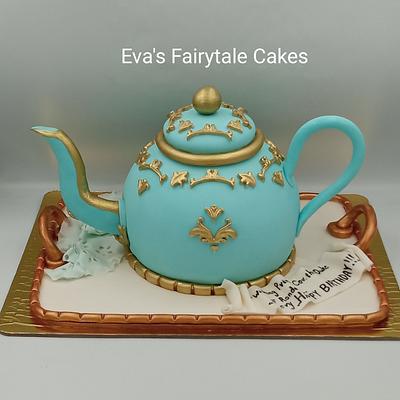 Teapot sugarpaste cake by Eva's Fairytale Cakes 💞 - Cake by Eva's Fairytale Cakes 