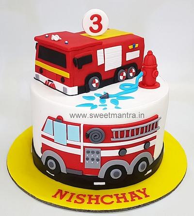 Fire engine cake - Cake by Sweet Mantra Homemade Customized Cakes Pune