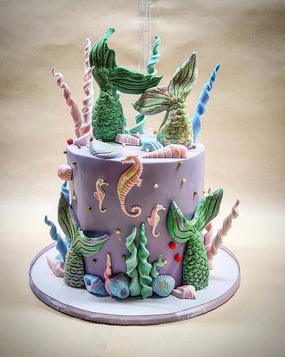 🧜‍♀️Under the sea cake 🧜‍♀️ - Cake by The Custom Piece of Cake