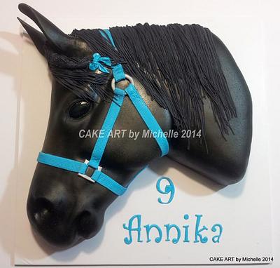 Horse Head carved 2D - Cake by CAKE ART by Michelle