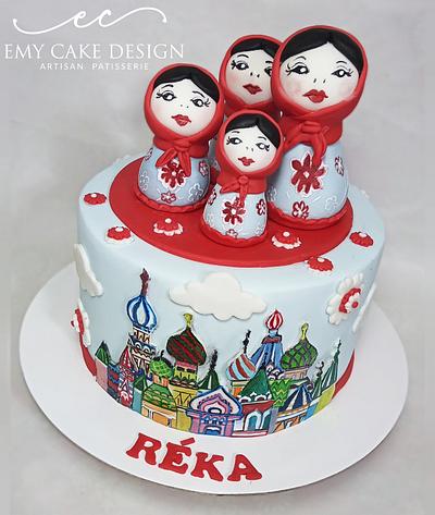 Matryoshka Russian painted cake - Cake by EmyCakeDesign