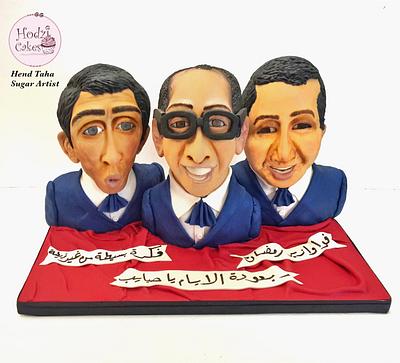 Egyptian Cakers Ramadan Collaboration-Egyptian Comedian Trio - Cake by Hend Taha-HODZI CAKES